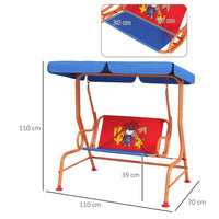 
              Outsunny 2 Seater Kids Swing Chair Cowboy Themed with Adjustable Canopy
            