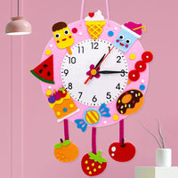 
              Kids DIY Cartoon Wall Clock Toys Non-woven Cloth Children Cognition Clocks Kindergarten Teaching Aid Toys Children's Gifts
            