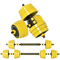 
              30KG Barbell & Dumbbell Set Fitness Exercise Home Gym Plate Bar HOMCOM
            