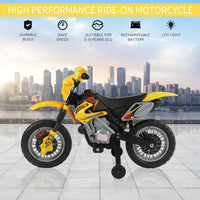 
              HOMCOM Electric Ride on Car Motorbike Kids Ride On Car Children Motorcycle Yellow
            