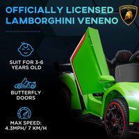 Lamborghini Veneno Licensed Electric Ride-on Car with Remote GREEN