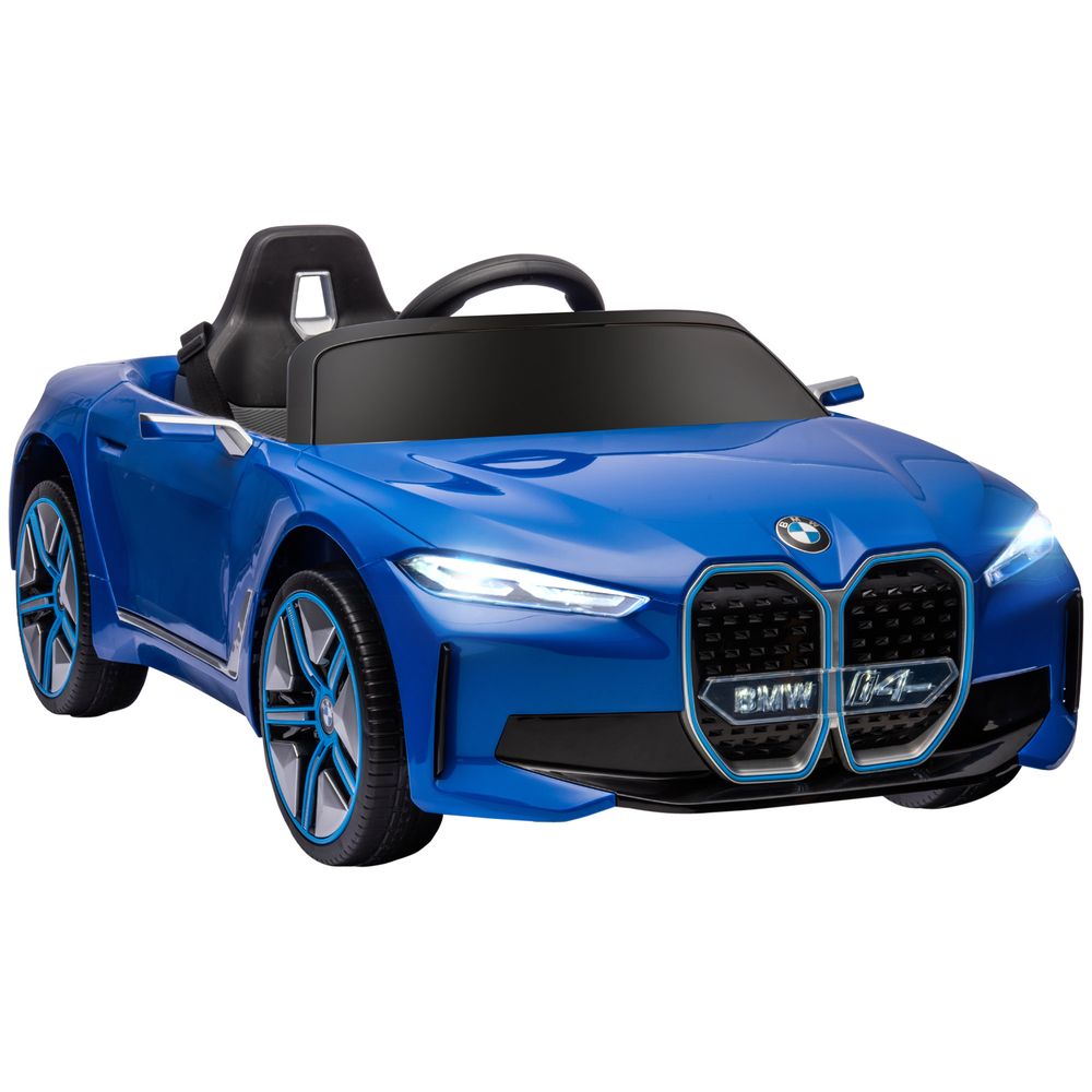 BMW i4 Licensed 12V Kids Electric Ride-On Car with Remote Control BLUE