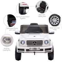 
              Mercedes Benz G500 12V Kids Electric Ride On Car Remote Control WHITE
            