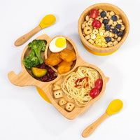 
              VINSANI BAMBOO ELEPHANT BABY PLATE BOWL & SPOON SET
            