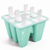 
              Vinsani Ice Lolly Mould Silicone 6 Cavity Popsicle Mould Reusable Ice Cream Mould Ice Pop Moulds BPA Free Easy Release Ice Lolly Maker with Non-Spill Lid for Kids Adults DIY
            