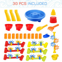 
              Water Table 30 pcs Waterpark Beach Toy Set Outdoor Sand Playset
            