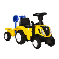 HOMCOM Ride On Tractor Toddler Walker Foot To Floor Slider 12-36 Months Yellow