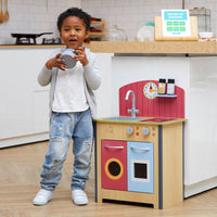
              Teamson Kids Wooden Little Chef Play Kitchen Porto Wooden Playset with Accessories MULTI COLOUR
            