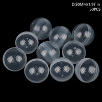 
              50pcs Mini Clear Transparency Plastic Capsule Toy Surprise Ball Tiny Container Making Things Model Gashapon toy Random
            