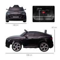 
              AUDI e-tron 12V Kids Electric Ride-On Car with Remote Control Lights Music BLACK
            