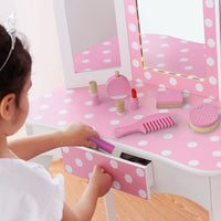 
              Teamson Kids Wooden Vanity Set Makeup Kit with 10 Accessories Pink TK-W00010
            
