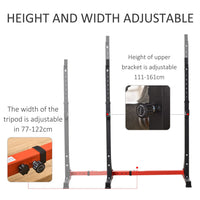HOMCOM Barbell Rack Squat Dip Stand Weight Lifting Bench Press Home Gym