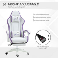 
              Vinsetto Racing Style Gaming Chair with Reclining Function Footrest Purple
            