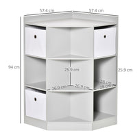 
              HOMCOM Kids Storage Cabinet Corner Organizer with Anti-tipping Hardware Drawer
            