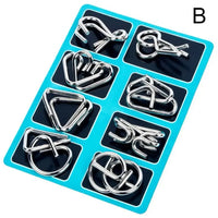 
              3Pcs Montessori Metal Puzzle Wire IQ Mind Brain Teaser Puzzles Children Adults Interactive Game Reliever Educational Toys Gifts
            