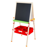 Kids Easel Chalkboard Blackboard Whiteboard Adjust Height TK-FB028R