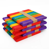 
              Coloured Wooden Lolly Sticks For Desserts Kids DIY Art Project & Crafts
            