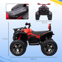 
              HOMCOM 12V Quad Bike ATV with LED Lights, Music, for Boys Girls
            