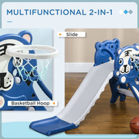 
              AIYAPLAY Kids Slide with Basketball Hoop, Basketball, for Ages 18-36 Months
            