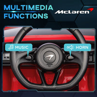 
              McLaren Licensed 12V Kids Electric Ride-On Car with Remote Control Music RED
            