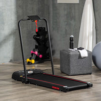 HOMCOM Foldable Walking Treadmill Aerobic Exercise Machine with LED Display