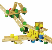 
              Lelin Wood Wooden Building Activity Toy For Kids Imagnation And Creativity Skill
            