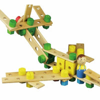 Lelin Wood Wooden Building Activity Toy For Kids Imagnation And Creativity Skill