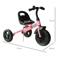 HOMCOM Baby Kids Children Toddler Tricycle Ride on Trike with 3 Wheels Pink