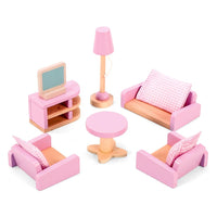 Wooden Living Room Dining Room Bathroom Playset Pretend Play Kids Ages 3+ Years