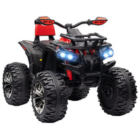 HOMCOM 12V Quad Bike ATV with LED Lights, Music, for Boys Girls