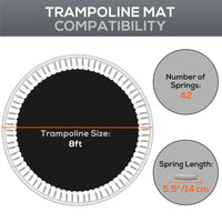 SPORTNOW Trampoline Mat with 42 V-Hooks for 8FT Trampoline