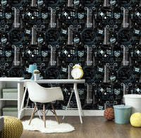 
              Arthouse Gaming Glitch Charcoal Blue Wallpaper 923900 - Childrens Kids Gamer
            