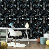 Arthouse Gaming Glitch Charcoal Blue Wallpaper 923900 - Childrens Kids Gamer