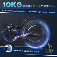 HOMCOM Indoor Cycling Bike Upright Stationary 10kg Flywheel Exercise Bike