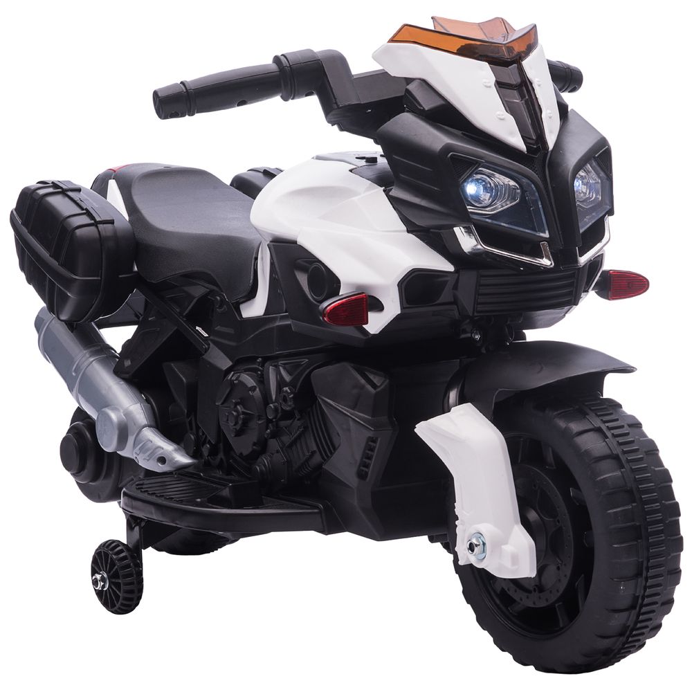 HOMCOM Kids 6V Electric Motorcycle Ride-On Toy Battery 18-48 months White