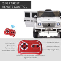 
              Mercedes Benz G500 12V Kids Electric Ride On Car Remote Control WHITE
            