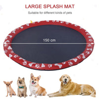 
              Pawhut 170cm Splash Pad Sprinkler for Pets Dog Bath Pool Non-slip Outdoor Red
            