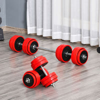 
              Adjustable 30KGS Barbell & Dumbbell Set Ergonomic Fitness Exercise in Home Gym
            