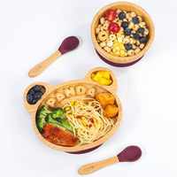 
              VINSANI BAMBOO PANDA BABY PLATE BOWL & SPOON SET
            