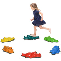 ZONEKIZ 6PCs Kids Kids Stepping Stones with Anti-Slip Edge Indoor and Outdoor