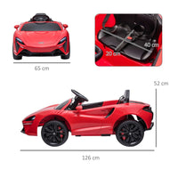 McLaren Licensed 12V Kids Electric Ride-On Car with Remote Control Music RED
