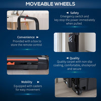 
              HOMCOM 1-6 km/h Folding Motorized Treadmill Walking with Remote Stopper Fitness
            