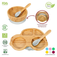 
              VINSANI BAMBOO CAR BABY PLATE BOWL & SPOON
            