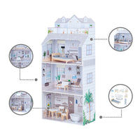 
              Olivia's Little World Dolls House Wooden Doll House with 8 Accessories TD-11683D
            