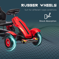 
              Children Pedal Go Kart w/ Adjustable Seat, Inflatable Tyres, Handbrake - Red
            
