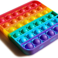 ASPECT Rainbow Colour Push Bubble Pop Bubble Sensory Fidget Toy Square Rainbow