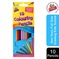 ArtBox Bright Colour Safe & Non-Toxic Full Size 10 Colouring Pencils