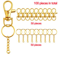 
              100pcs Metal Keyring Keychain Split Rings Keyfob Key Rings Key Chain Key Pendant Ring Stainless Steel Rings
            