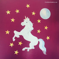 
              Enchanting Unicorn Wall Decoration Sticker with Moon and Stars Wall Sticker
            