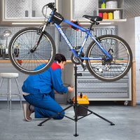 
              HOMCOM Folding Bike Cycle Bicycle Maintenance Repair Stand Rack Tool Adjustable
            